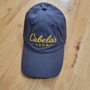 Cabelas Club Men's Adjustable Hat Dark Gray/Yellow One‎ Size Fits Most